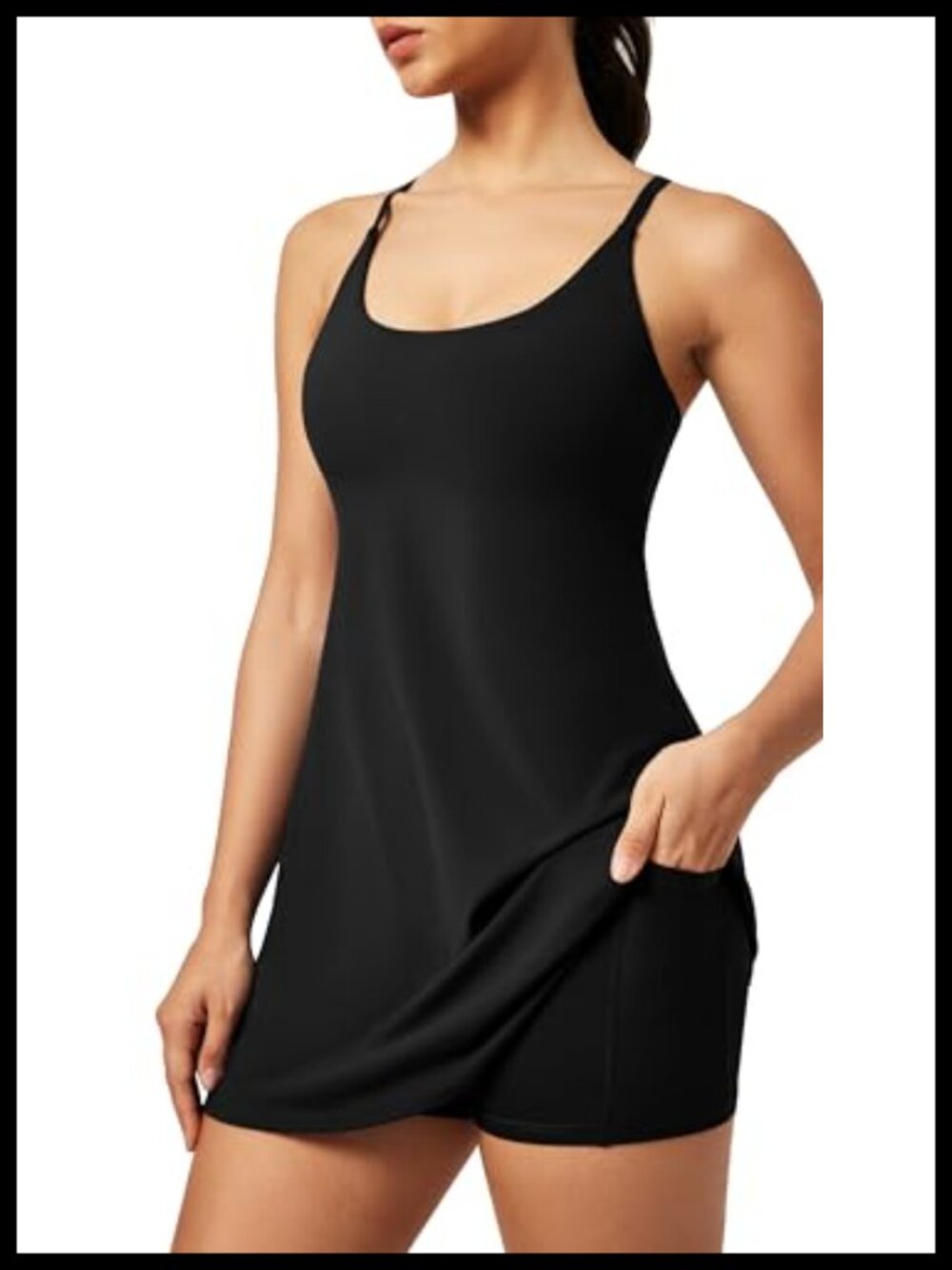 Womens Athletic Dress Built-in Shorts Bra Tennis Workout Golf